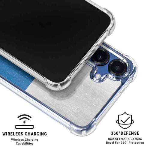 Slovakia Flag Distressed Galaxy S25 Clear Case